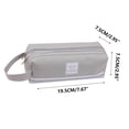 thumbnail image 2 of FastXmas Portable Pencil Case with Handle, Minimalist Large Capacity with Zipper Organizer Storage Pouch Pen Bag with 2 Compartments Cosmetic Bags For All Students(7.6 * 3 Inch), 2 of 3