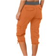 thumbnail image 3 of Pantalon Capri Cargo pour Femmes Été Décontracté Plein Air Actif Randonnée Capris Cargos avec Multiples Poches, 3 of 7