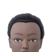 Hair By DK 100% Real Hair Mannequin 22-24 Afro Fluffy Light Yaki kinky Straight Textured Cosmetology Beauty School Head Included C-Clamp free of Purchase Dark Brown Black (22~24 Inch, 2)#2