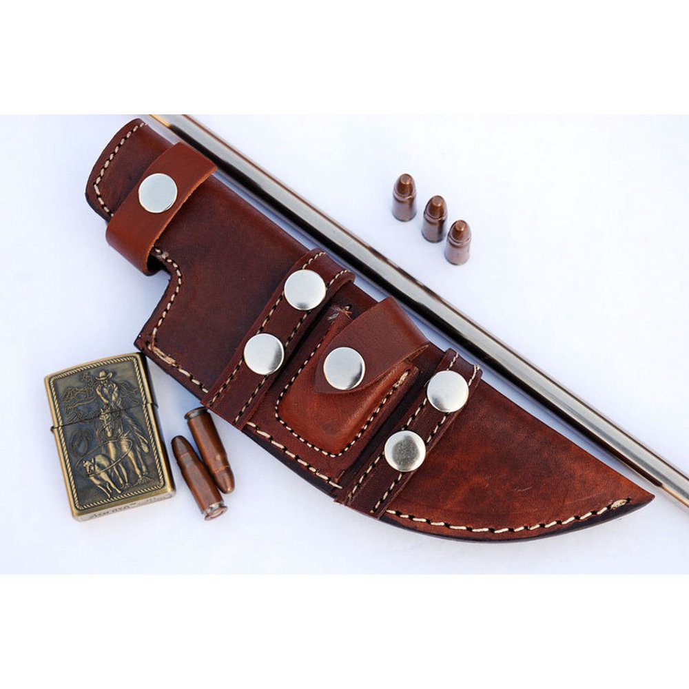 Custom Handmade Horizontal Tracker Knife Leather Sheath S8 Walmart
