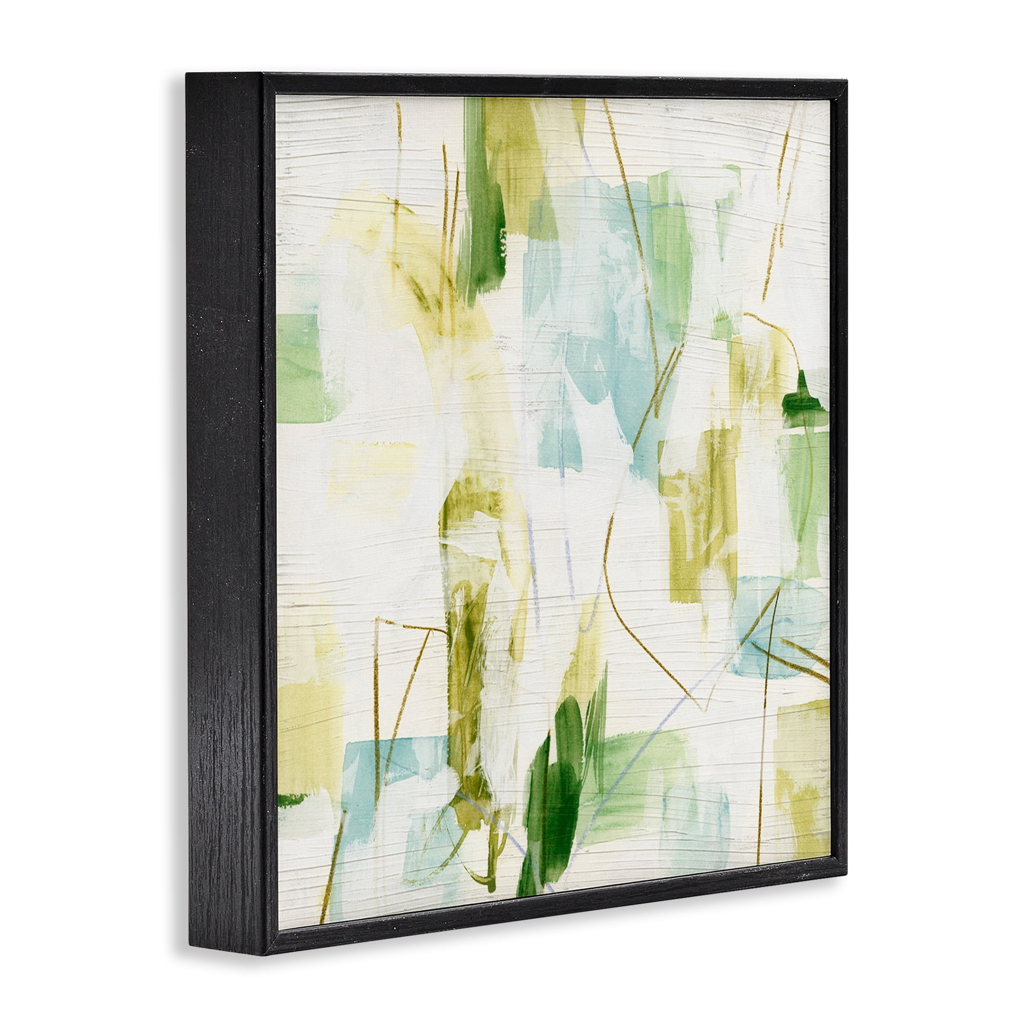 Stupell Industries Expressive Muted Abstraction Abstract Painting Black Framed Art Print Wall Art, 24 x 24