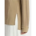 thumbnail image 4 of Time and Tru Women's and Women's Plus V Neck Tunic Sweatshirt with Long Sleeves, Sizes XS-4X, 4 of 5