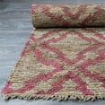 thumbnail image 5 of Spontaneous Jute Handwoven 2' x 3' Area Rug in Geometric Natural/Maroon, 5 of 5
