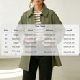 thumbnail image 4 of TGSLY Women's Button Down Trench Coat Casual Collared Long Sleeve Jacket with Plaid Lining Loose Solid Color Mid‑Length Outerwear with Pockets XL, 4 of 8
