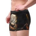 thumbnail image 4 of Daiia Enchanted Deer In Cave Men's Underwear Boxer Briefs, Cotton Stretch Moisture-Wicking Underwear-X-Large, 4 of 9