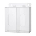 thumbnail image 1 of Dispensador de guantes de acrílico, contenedor de almacenamiento transparente, estación dispensadora, estante para guantes para 2 cuadrículas, 1 of 9
