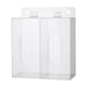 thumbnail image 1 of Soporte dispensador de guantes de acrílico con tapa, caja para guantes, montaje en pared, transparente para 2 cuadrículas, 1 of 9