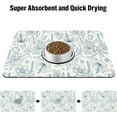thumbnail image 4 of Dog Food & Water Mat, Pet Feeding Mat for Floor Non-Slip Waterproof, Super Absorbent Cat Bowl Mat, Easy to Clean Eco-Friendly Durable Pet Placemat, 4 of 6