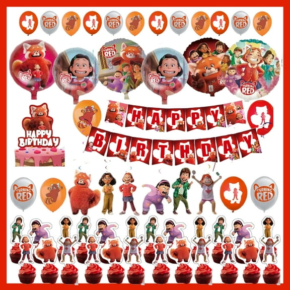 Turning Red Birthday Party Set - 70-Piece Kit!