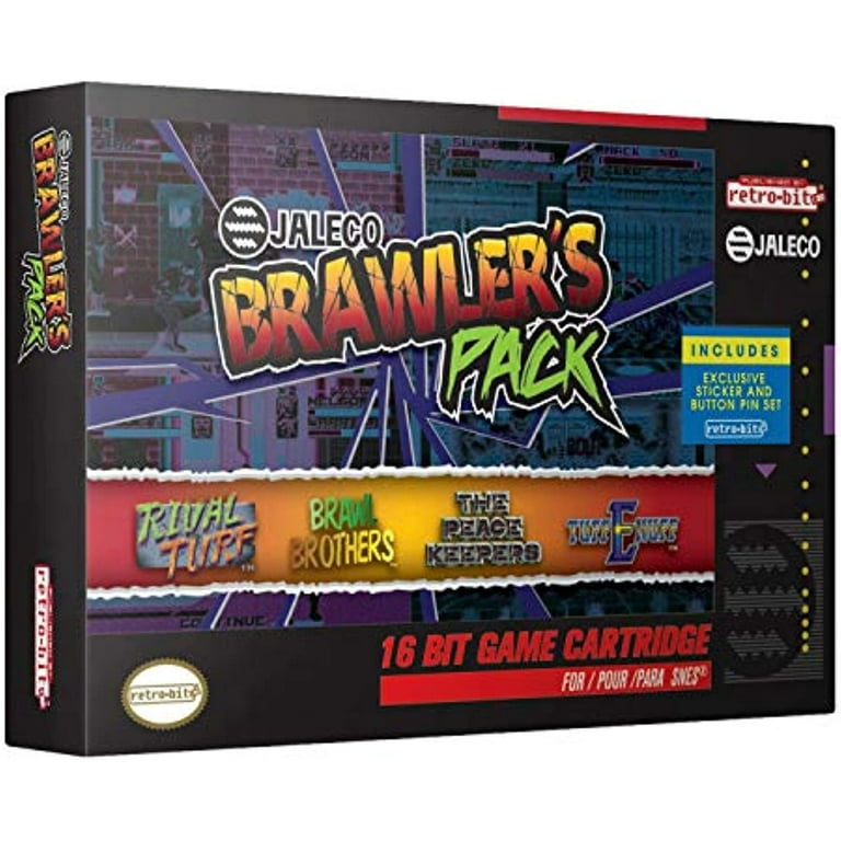 Retro-Bit Jaleco Brawlers Pack Snes Cartridge - 4 Games In 1 - Super Nes