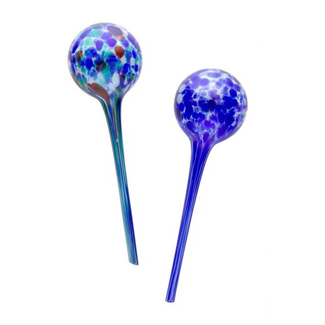Watering Globe Set, Assorted Blue Colors - 2 Piece