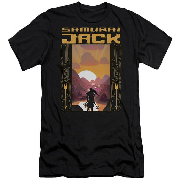 Samurai Jack Sunrise HBO S/S Adult 30/1 T-Shirt Black