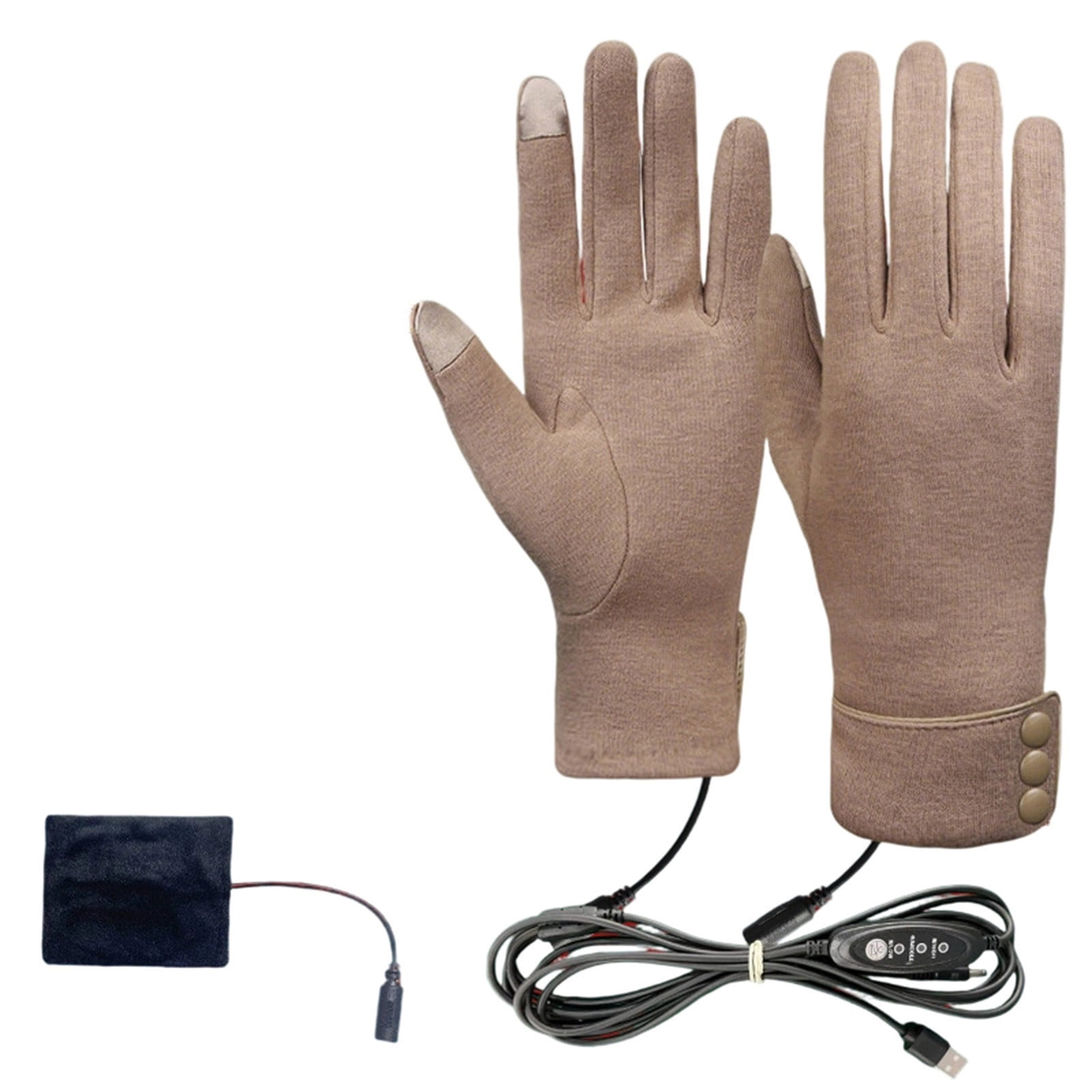 Lunxisen 1 Pcs Portable Heated Gloves Fingerless Rechargeable Hand Warmer for Cold Weather Indoor Outdoor Winter Activities Arthritis Pain Relief