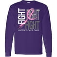 thumbnail image 3 of Inktastic Fight Support, Care, Cure Breast Cancer Awareness Long Sleeve T-Shirt, 3 of 5