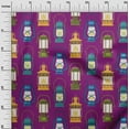 thumbnail image 3 of oneOone Tissu Popeline de Coton Violet Matériau de Robe Rétro Imprimé Tissu au Mètre 42 Pouces de Large, 3 of 5