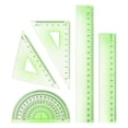 thumbnail image 6 of olkpmnmk 5Pcs Triangular Ruler Set, Drafting Tools, Geometry Set-Clear Plastic Rulers, Triangle Ruler, Protractor, Engineering Scale Drafting Ruler Kit for Math Drawing Drafting, Classroom Essentials, 6 of 8