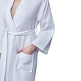 thumbnail image 5 of Lotus Linen Knee Length Waffle Robe Lightweight Women's Robe (White,XX-Large), 5 of 5