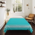 thumbnail image 4 of Teal Striped Large Tapestry for Bedroom Wall Hanging Tapestry,Luxurious White Stripes Modern Abstract Art Ceiling Backdrop Tapestries Poster Blanket Wall Decor for Teens Room Living Room 85" x 90", 4 of 8