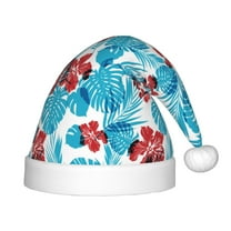 Rateoe Hawaiian Style Santa Hat Confortable Christmas Hat for Christmas Party Favors Fit for Kids
