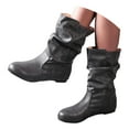 thumbnail image 3 of Fashionable Women's Mid Calf Boots with Comfortable On Design for Casual and Work Occasions Versatile Solid Color Classic Style for All Seasons Footwear, 3 of 9