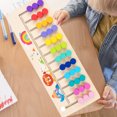 thumbnail image 1 of Juguetes De Aprendizaje Montessori Deslice el color y la forma que combinan con los juguetes de madera educativos tempranos para niños (12 colores), 1 of 8