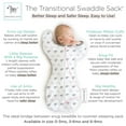thumbnail image 2 of Amazing Baby Transitional Swaddle Sack with Arms Up Half-Length Sleeves and Mitten Cuffs, Better Sleep for Baby Boy & Baby Girl, Tiny Elephants, Sterling, Medium, 3-6 Mo, 14-21 lbs, 2 of 10