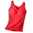 thumbnail image 2 of Antqov Thermal Tank Top Women, Solid Color Skinny with Built in Pads Seamless Base Layer Sleeveless Underwear Tops, Fall Winter Comfortable Soft Casual Thermal Vest, 2 of 7