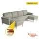 thumbnail image 2 of Sala Modular Doble Chaise Makora Salazar con Memory Foam Color Gris Claro Lino Respaldo Reclinable de 3 Posiciones, 2 of 7