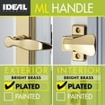 thumbnail image 3 of Door Lever with Deadbolt Lock for OutSwinging Doors Matte, 3 of 8