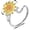 C, variant on Fidget Rings for Anxiety for Women Sunflower Initial Letter Spinner Open Adjustable Ring CZ Daisy Stress Relieving Rings Jewelry Gift for Women Valentine's Day You are My Sunshine Ring