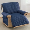 Collections Etc Ultra Reversible Navy/Blue Jumbo Recliner Furniture