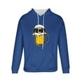 thumbnail image 4 of Jackets for Men Plus Size Hooded Sweatshirts Casual Round Neck Print Pullover Long Sleeve Sweatshirt,Coats for Men Dark Blue, 4 of 5