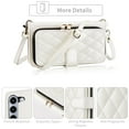 thumbnail image 4 of Furiet Wallet Case for Samsung Galaxy Z Fold 5 5G 2023 with Wrist Strap, Crossbody Shoulder Strap, 9+ Card Slots Zipper Purse, Luxury PU Leather Stand Cell Phone Cover for ZFold5 Z5 G Fold5 5Z White, 4 of 8