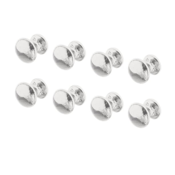 8 pomos para puertas de casa de muñecas, decoración de muebles para casa de muñecas, piezas para muñecas BJD, cumpleaños plata