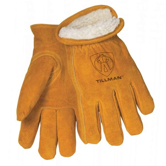 Guantes de invierno Tillman 1450 Split de piel de vacuno, forrados, color marrón