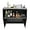 Black, variant on Portable Folding Event Bar, with Top and Middle Shelves Modern Freestanding Bar Cabinet, Foldable Storage Cabinet for Home Kitchen,Party, Events (Black)