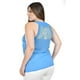 thumbnail image 3 of Blusa de chifon con escarolas Roman Fashion /Tallas Extras, 203 (Azul) azul 40, 3 of 5