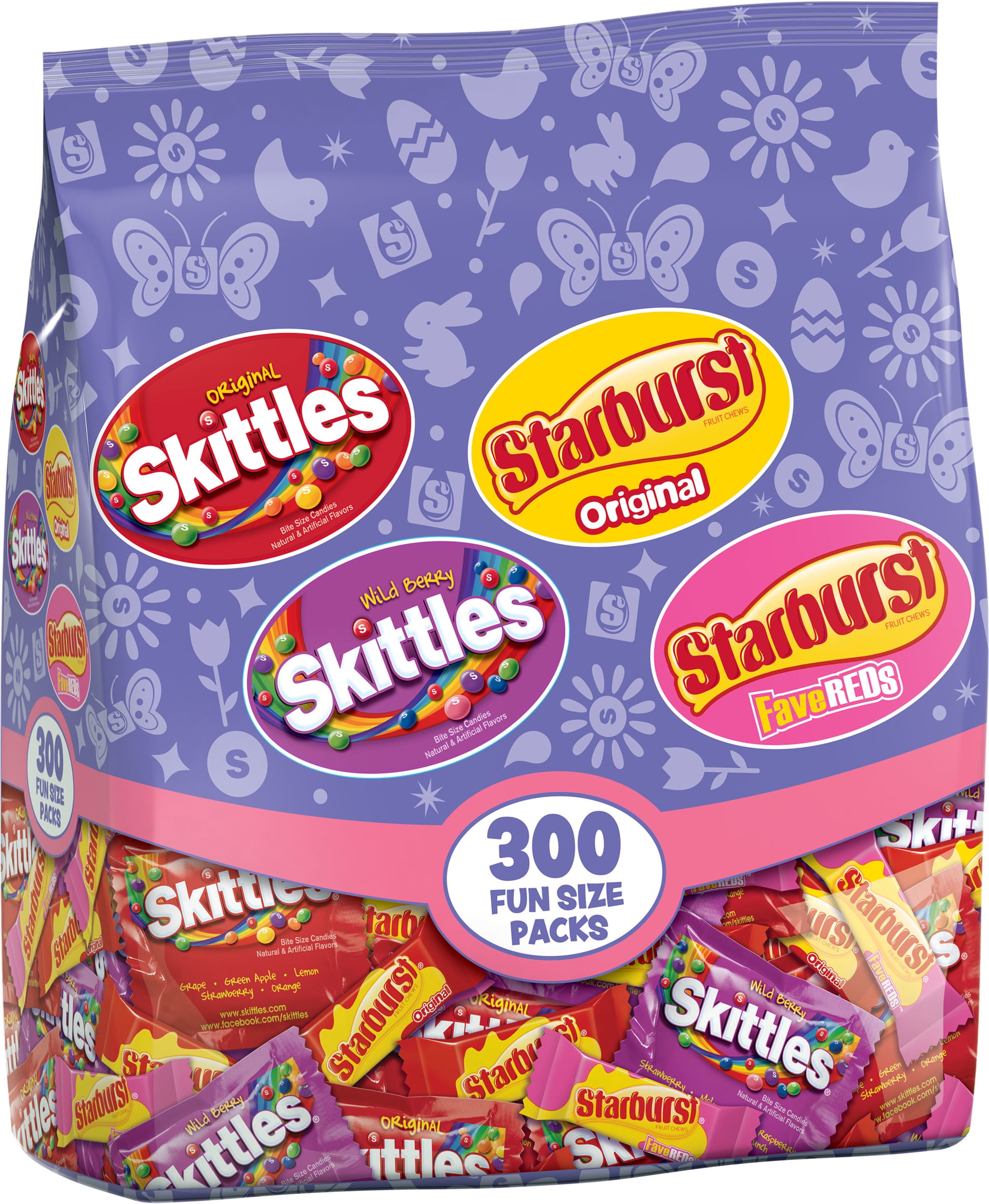 Mars FUN SIZE variety bag, Easter candy, 300 pieces, SKITTLES Original