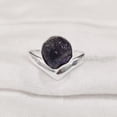 thumbnail image 2 of Natural Amethyst Ring, Rough Amethyst Gemstone Ring, February Birthstone, Crown V Ring, 925 Sterling Silver, Womens Ring, Christmas, Thanksgiving, Handmade, Statement Jewelry, Rough Gemstone Jewelry, 2 of 5