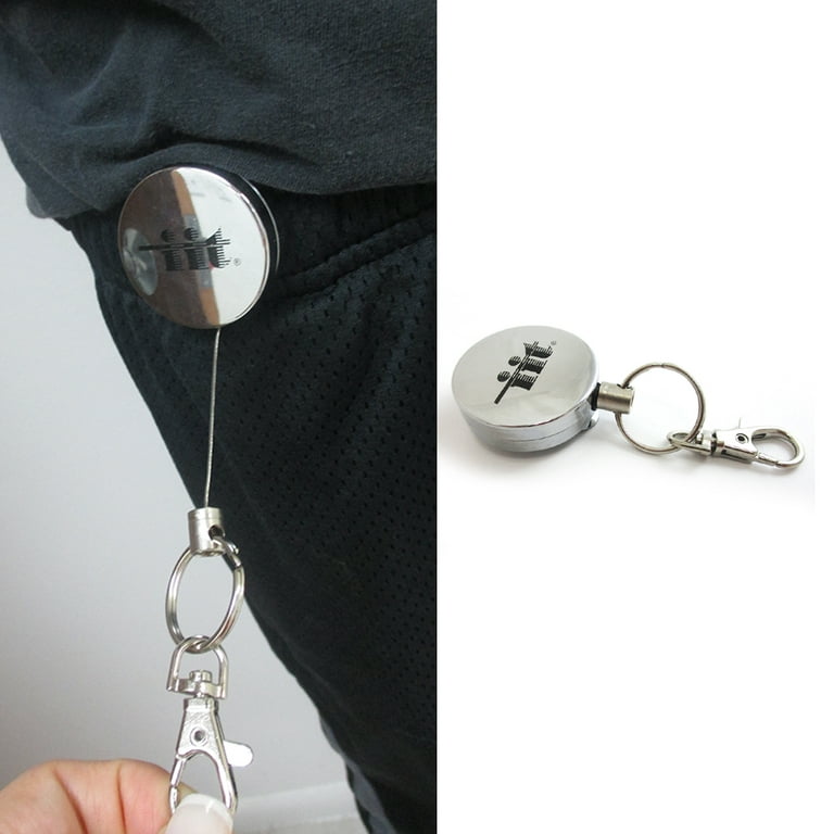15Styles Key Ring Clip Retractable Pull Key Ring Chain Reel