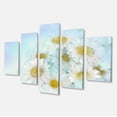 thumbnail image 2 of White Gerbera Flowers on Light Blue - Large Floral Canvas Artwork, 2 of 3