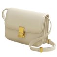 thumbnail image 1 of Bolso de mensajero de moda Bolso de hombro de cuero para mujer Bolso de viaje (Blanco L), 1 of 7