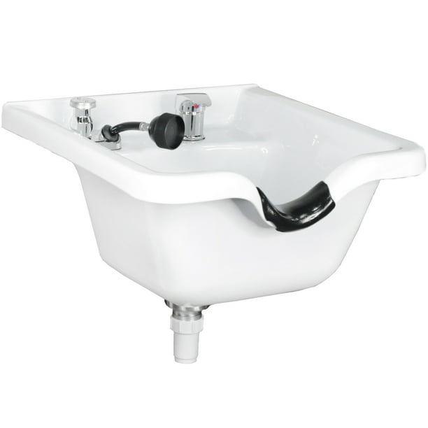 Brayson Wall Mount White ABS Shampoo Bowl with Fixtures ABSB11