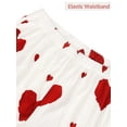 thumbnail image 5 of Gustave Summer Pajama Sets for Women 2 Piece Pjs Ruffle Cami Tops and Shorts Cute Heart Print Camisole Lounge Set Sleepwear Nightwear, Red, S, 5 of 7