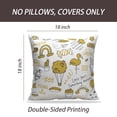 thumbnail image 2 of LALILO Throw Pillow Covers Various Doodle Animal Apple Art Cactus Cushion Cover 18" x 18", 2 Pack, 2 of 6