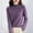 Purple, variant on Hauaitttt Women Pure Long Sleeve Crew Neck Soft Warm Pullover Knit Fall Winter Womens Long Sleeve Thermal Tops Thumb Hole Thermals Woman Lined Shirt for Women Turtleneck Top for Men Thermal Mens