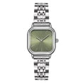 thumbnail image 2 of Women’s Watches, Square Analog Quartz Wrist Watch Bracelet Band, Minimalist Elegant Dress Watch for Business Casual Everyday Wear Green, 2 of 4
