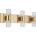 thumbnail image 3 of Maklaine Contemporary 6 Light Clear LED Vanity Light in Gold, 3 of 13