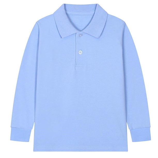 Odeerbi Camisas de Golf de Manga Larga Botón de Solapa Camisas de Tenis Uniforme Escolar