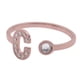 thumbnail image 2 of Anillo de Mujer Inicial Letra LuckyLy, Oro Rosa 18k y Zirconia Cúbica, Modelo Layla rosa UNITALLA, 2 of 6
